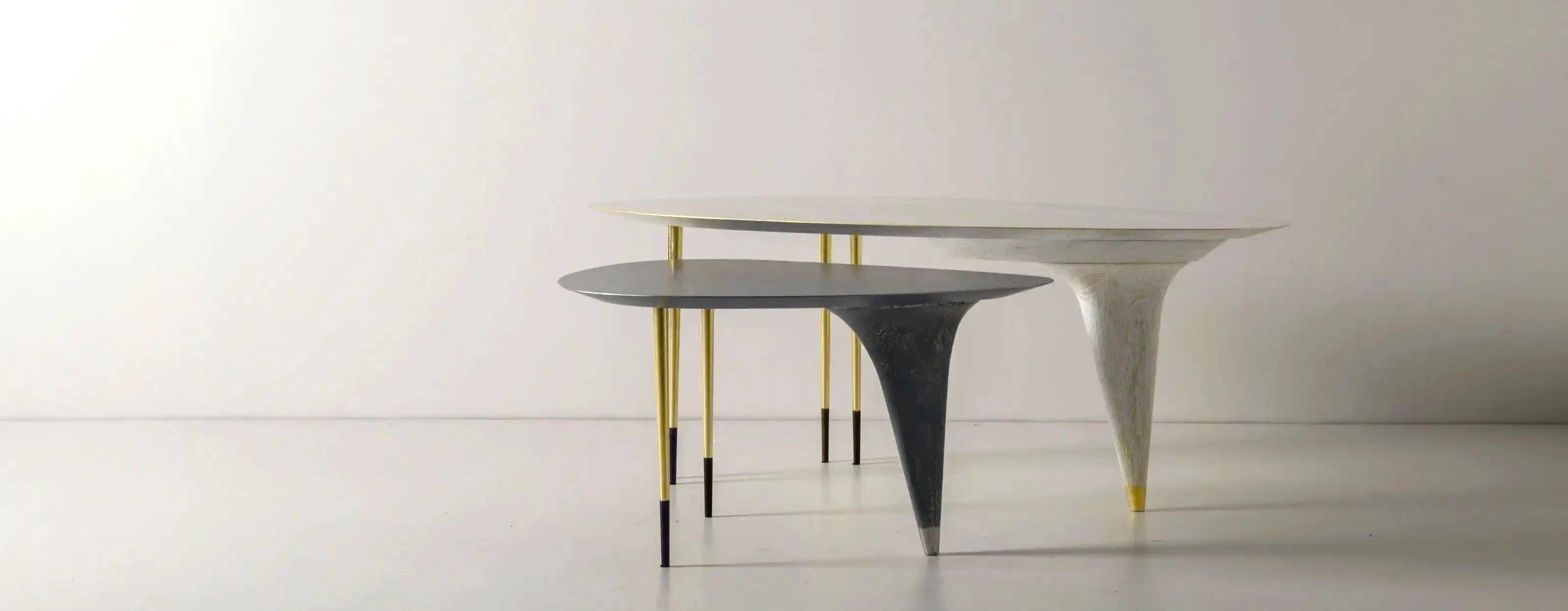 The Monet Family by Manet inspired nesting tables designed for MET x AbnerHenry by Calvin Mai