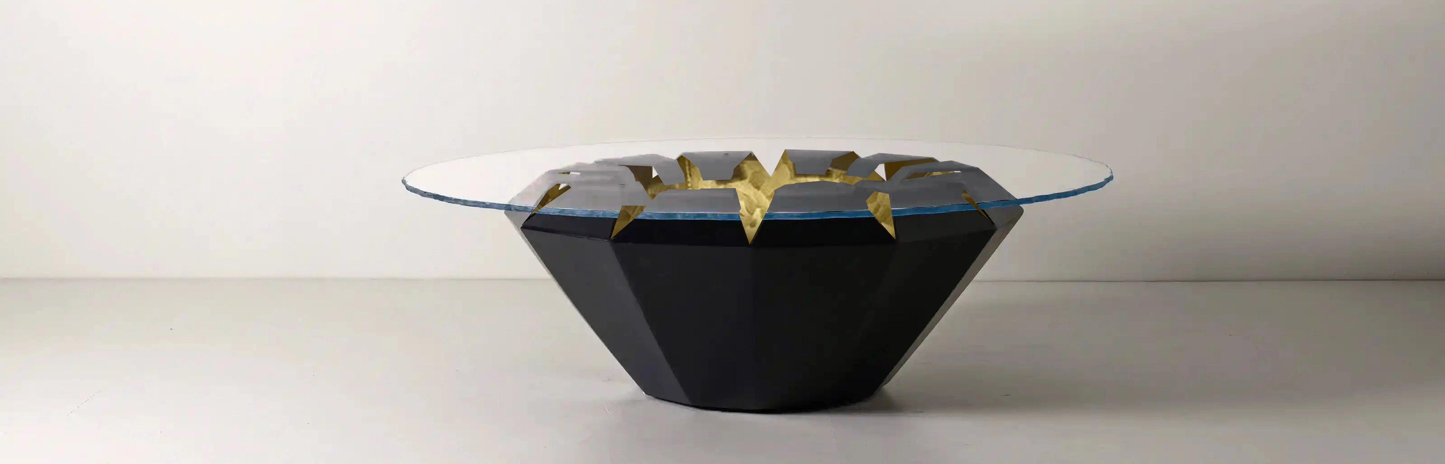 Sunflowers by Vangogh inspired cocktail table designed for MET x AbnerHenry by Calvin Mai